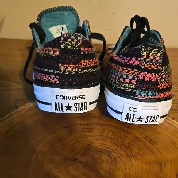 Converse Multicolor Knit Sneakers with Black and White Accents 7 - Picture 4 of 5